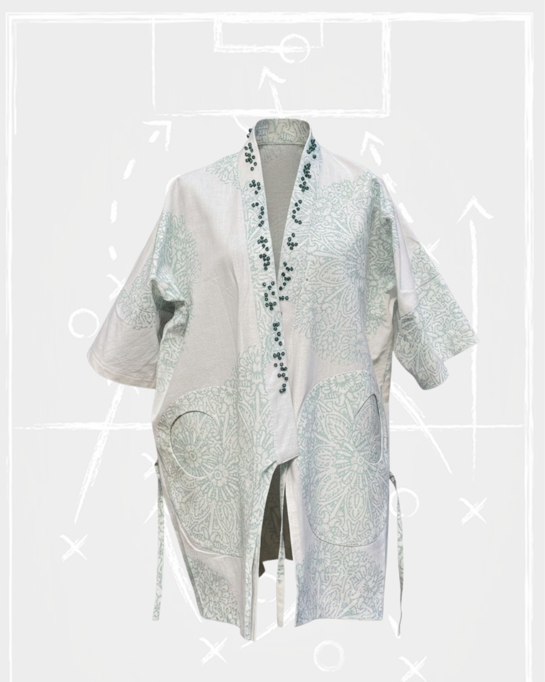 Botanical Mandala Braille Kimono