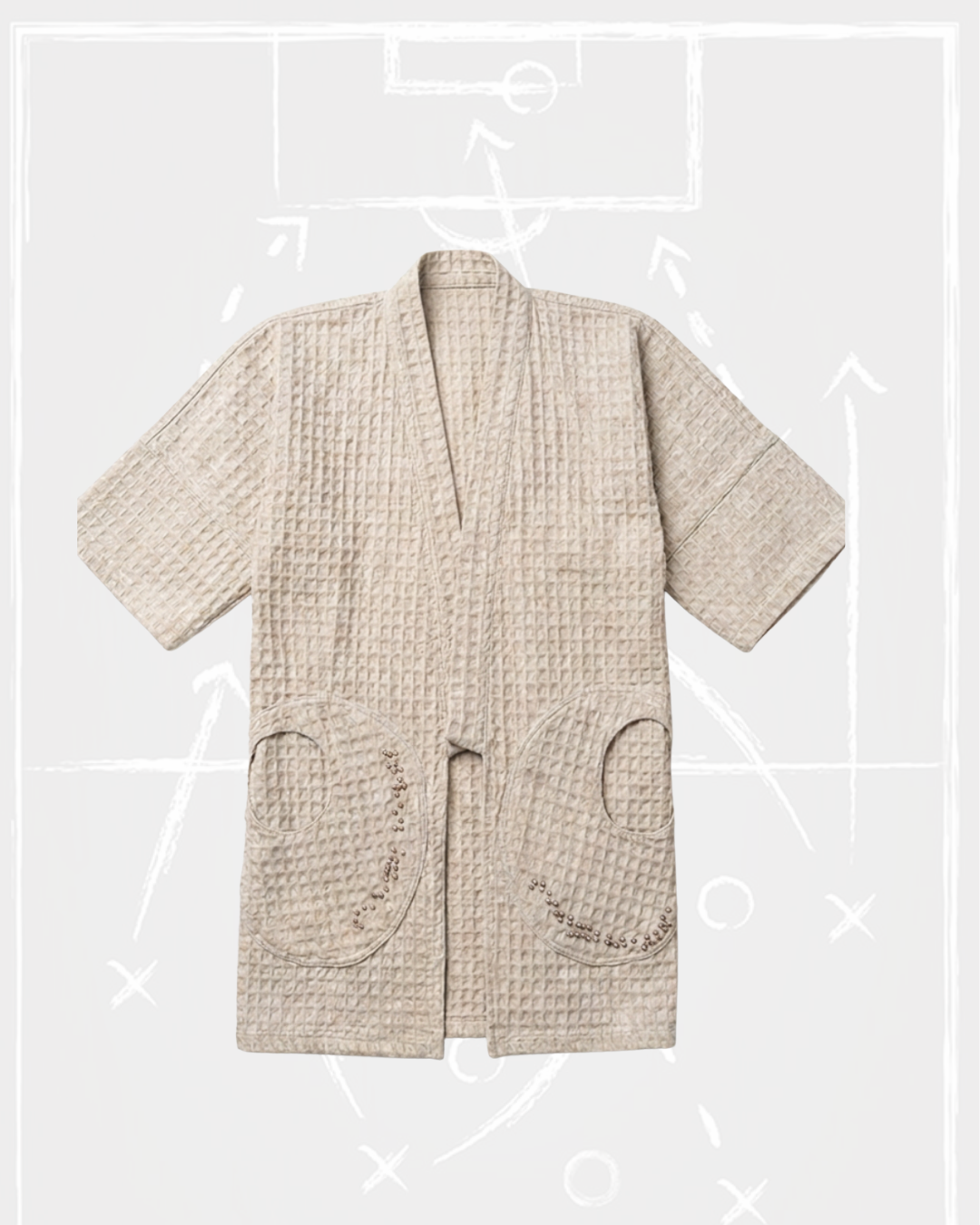 Quilted Waffle Grey Braille Kimono